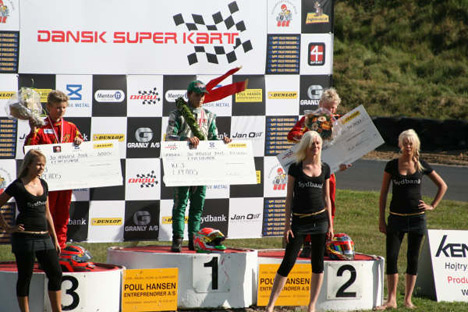 Vinder af Dansk Super Kart 2008 bliver Nicolaj Møller Madsen. Nr. 2 bliver Jonas Hansen, uheldige Michelle Gatting slutter på en 4. Plads.